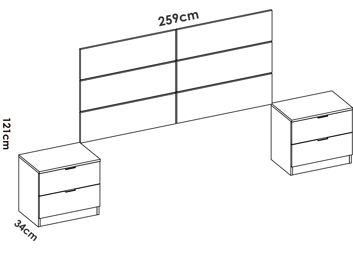 Cabezal y 2 mesitas BOLMAN