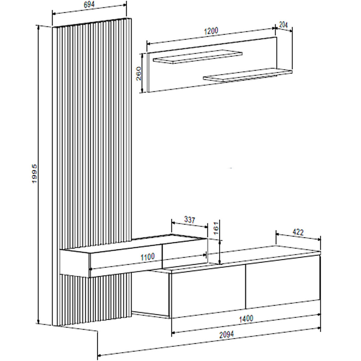 Mueble de salón YERSAY