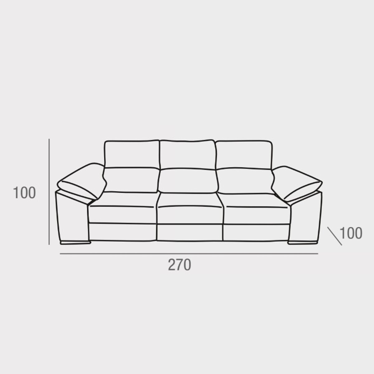 SOFA 3 PL. MOD. AMORGOS