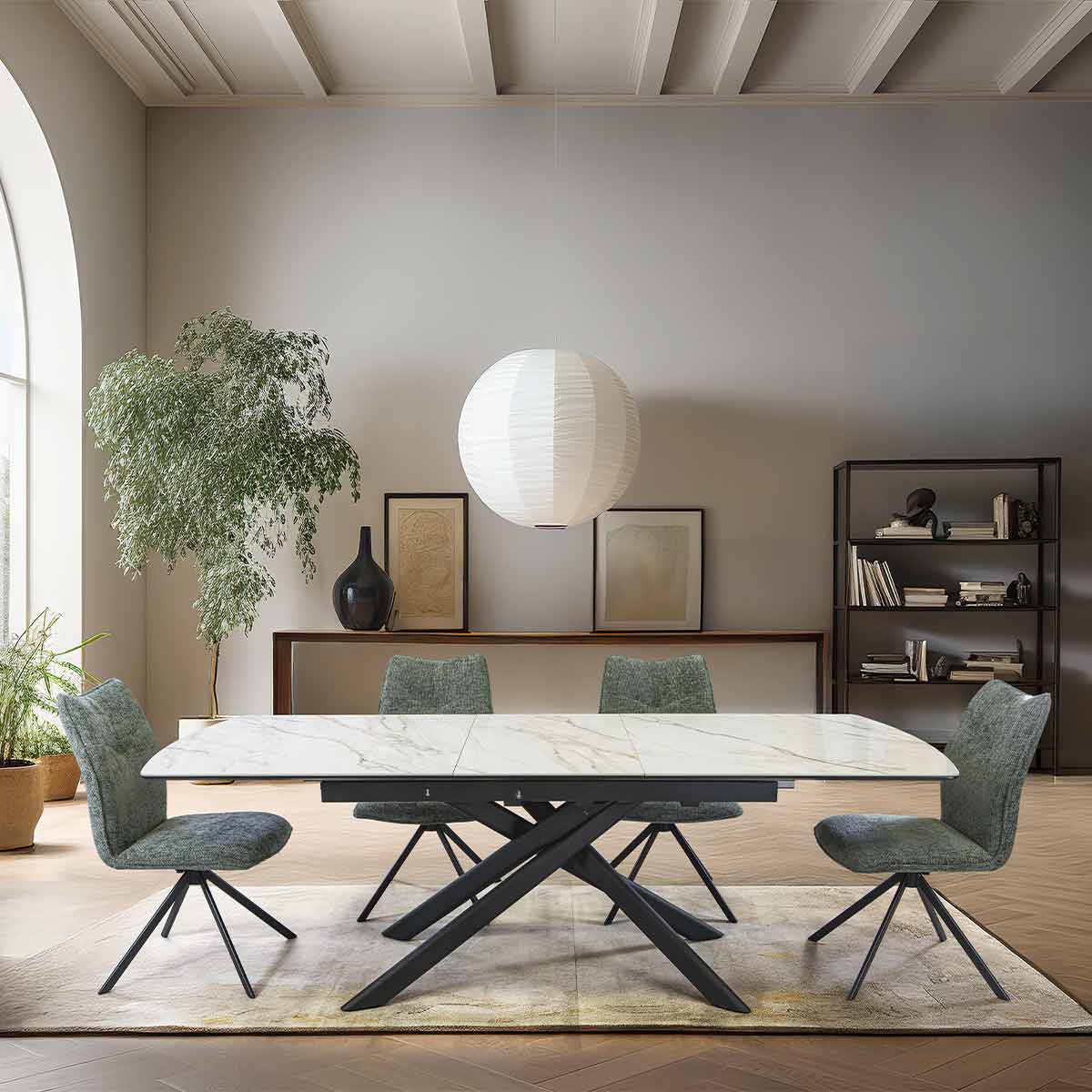 Mesa de comedor extensible modelo pata negra 180/230 cm THIAGO 