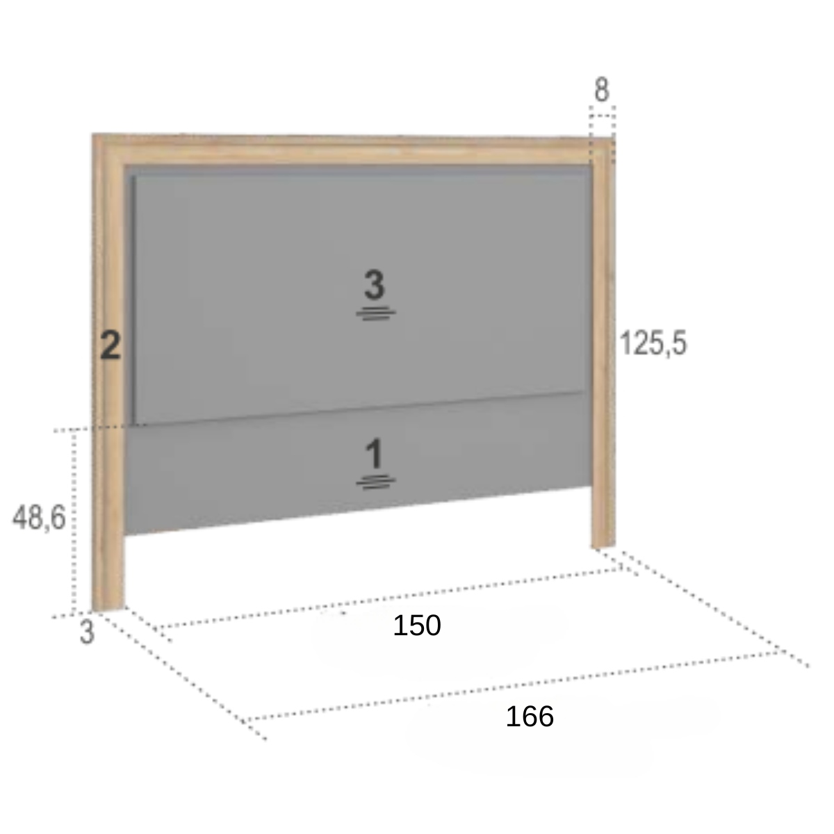Cabecero y 2 mesitas JAIDEN 18