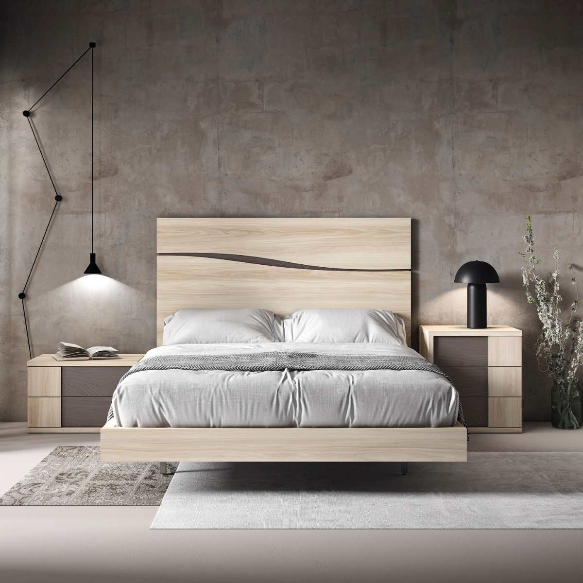 Cabecero y 2 mesitas JAIDEN 24