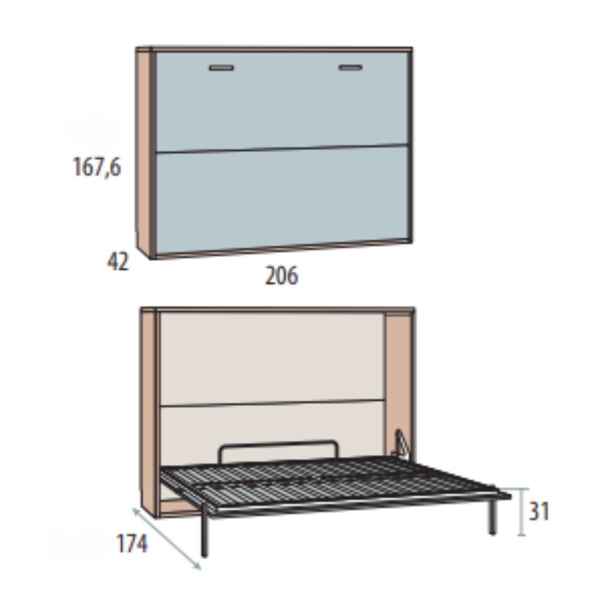 Cama abatible horizontal VITA 24