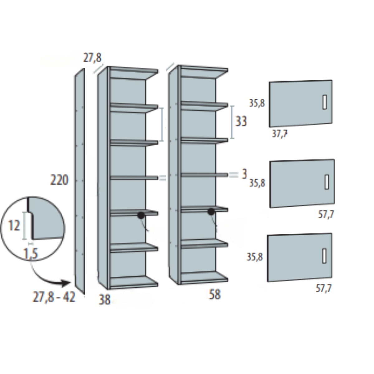 Librería modular VITA 32