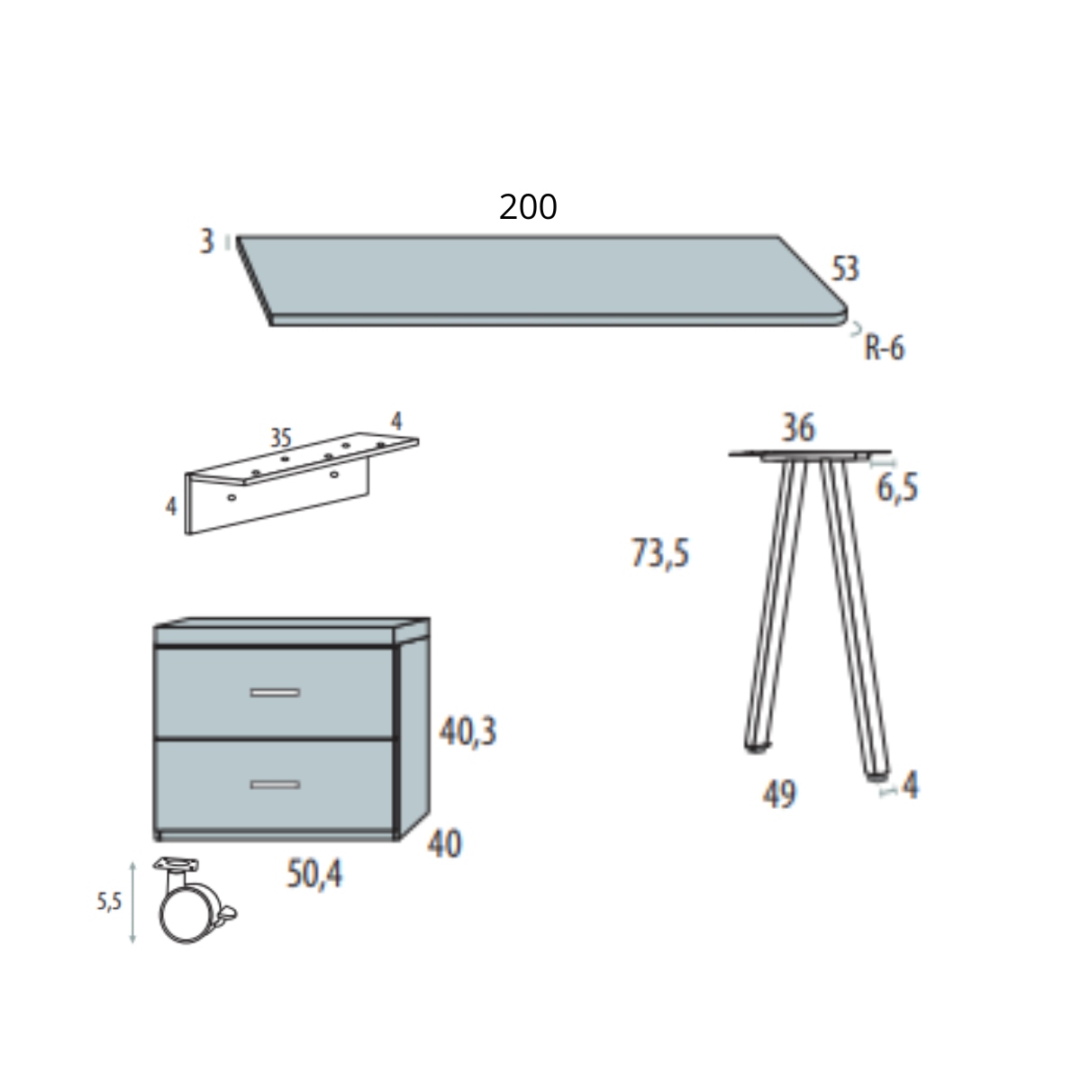 Zona de estudio y cama VITA32
