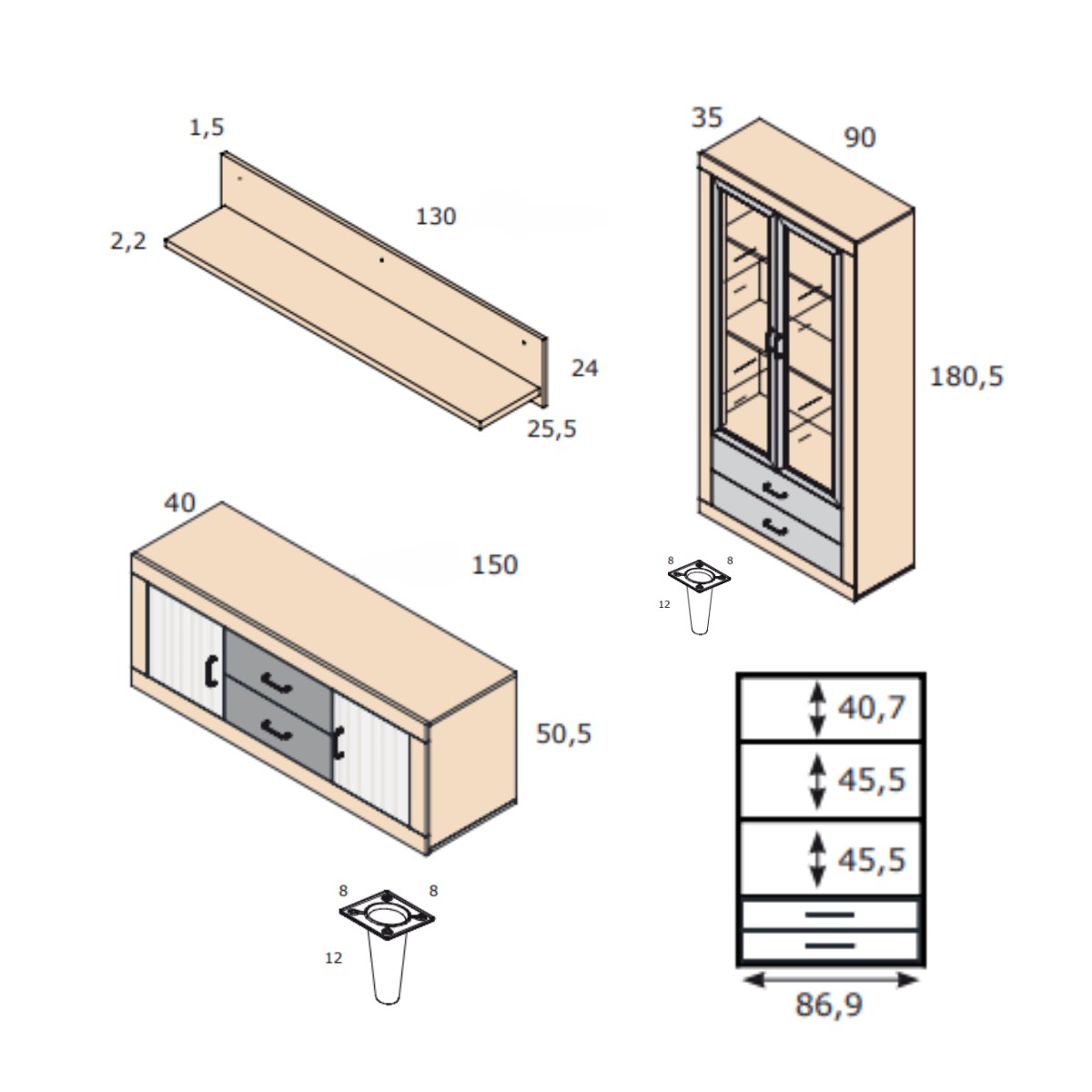 Mueble de salón MARAN 71