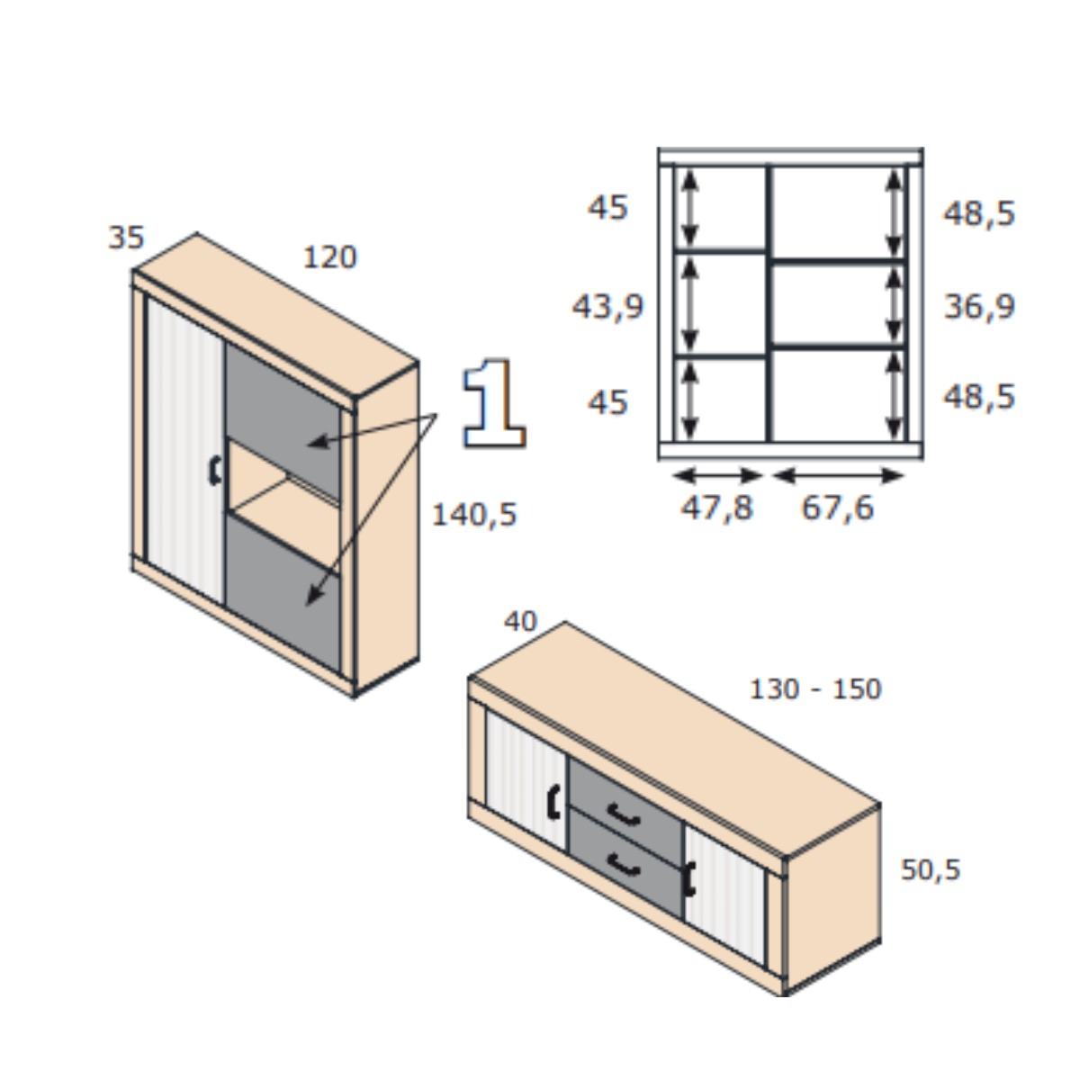Mueble de salon MARAN 02
