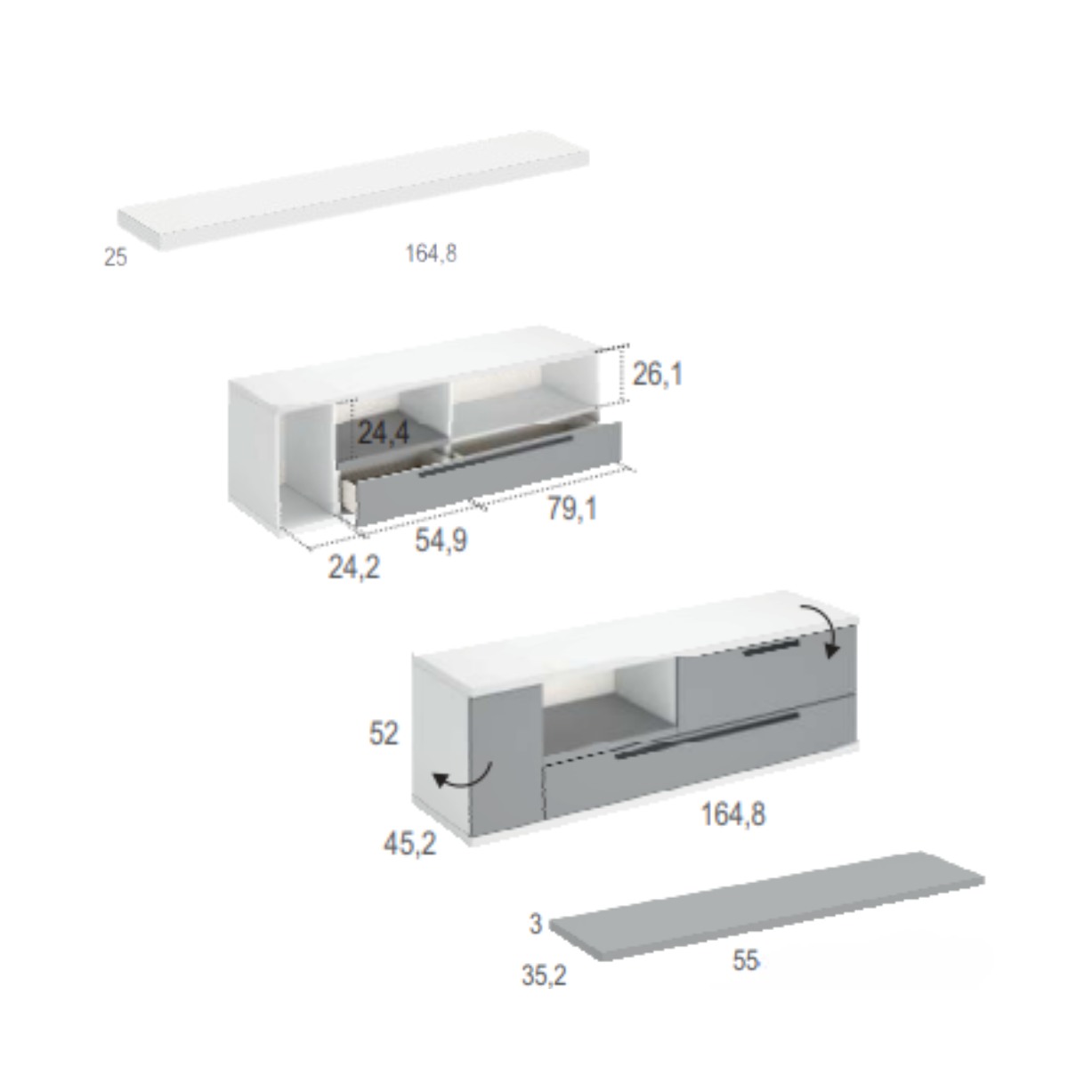 Mueble de salón DAVOL 121
