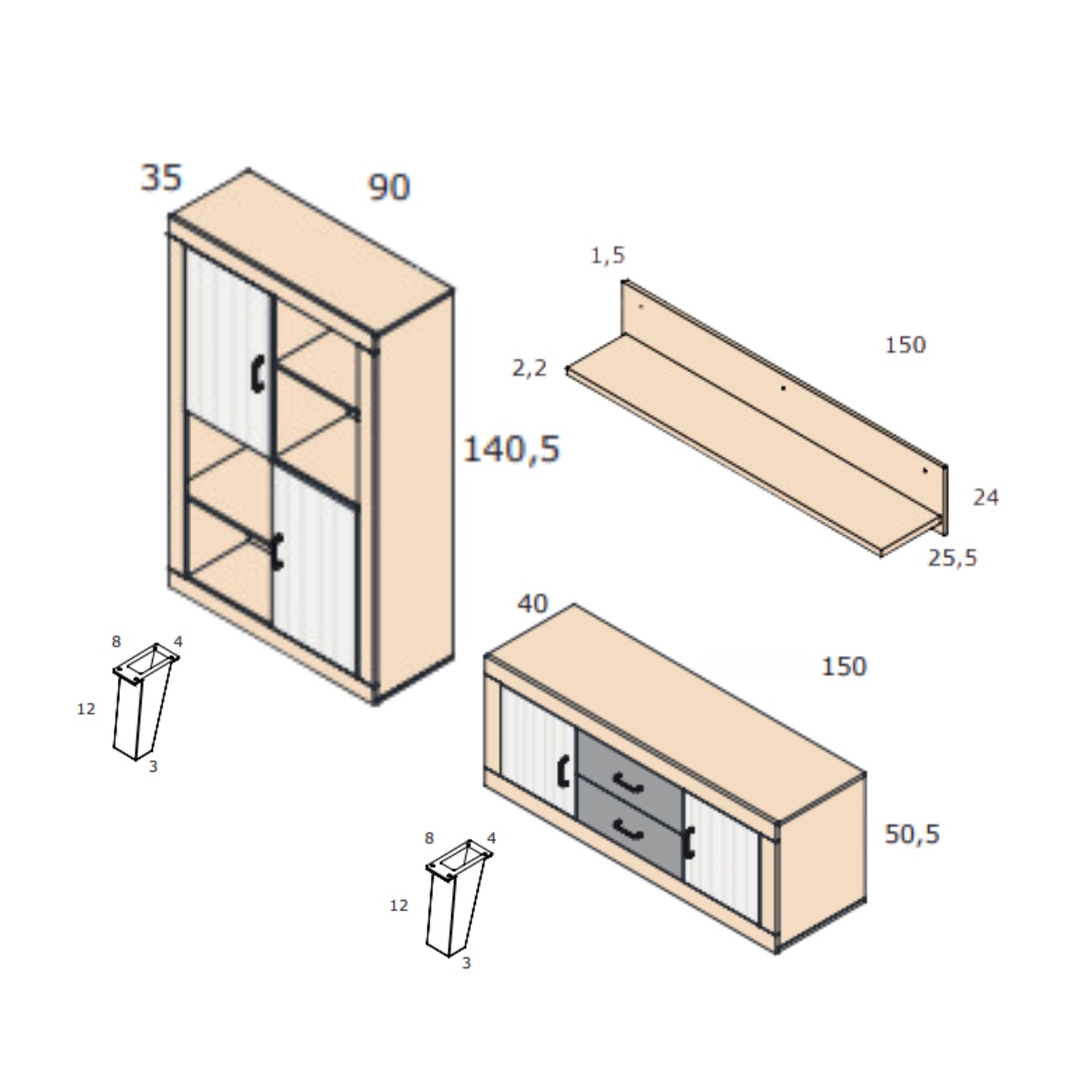Mueble de salón MARAN 39