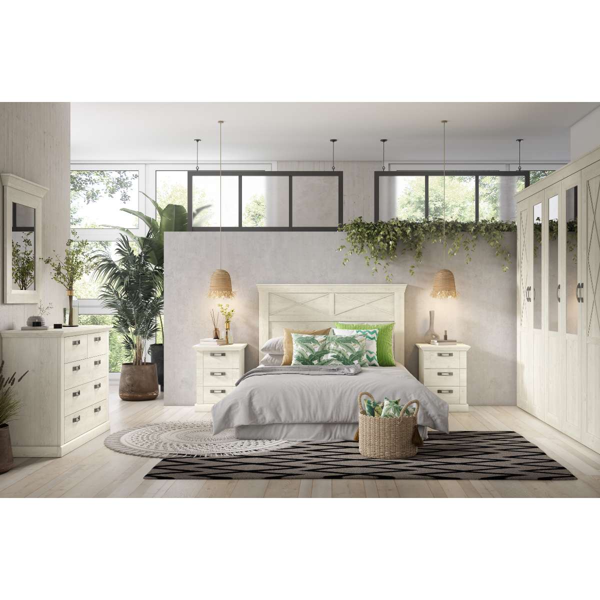 Armario 5 puertas con 3 espejos KASHMIR