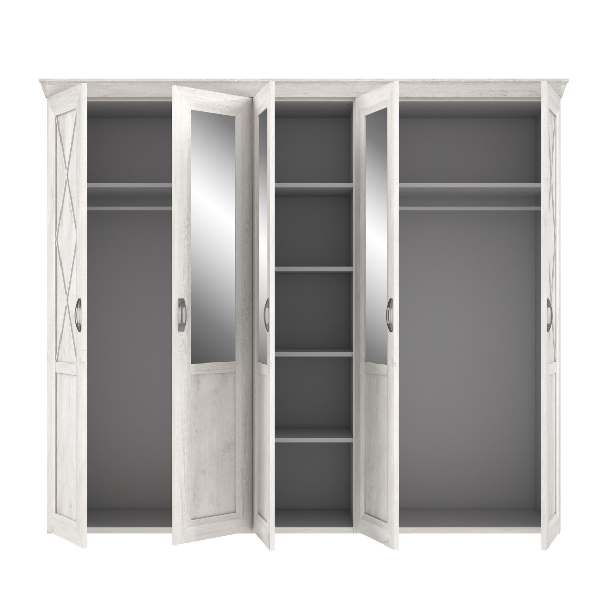 Armario 5 puertas con 3 espejos KASHMIR