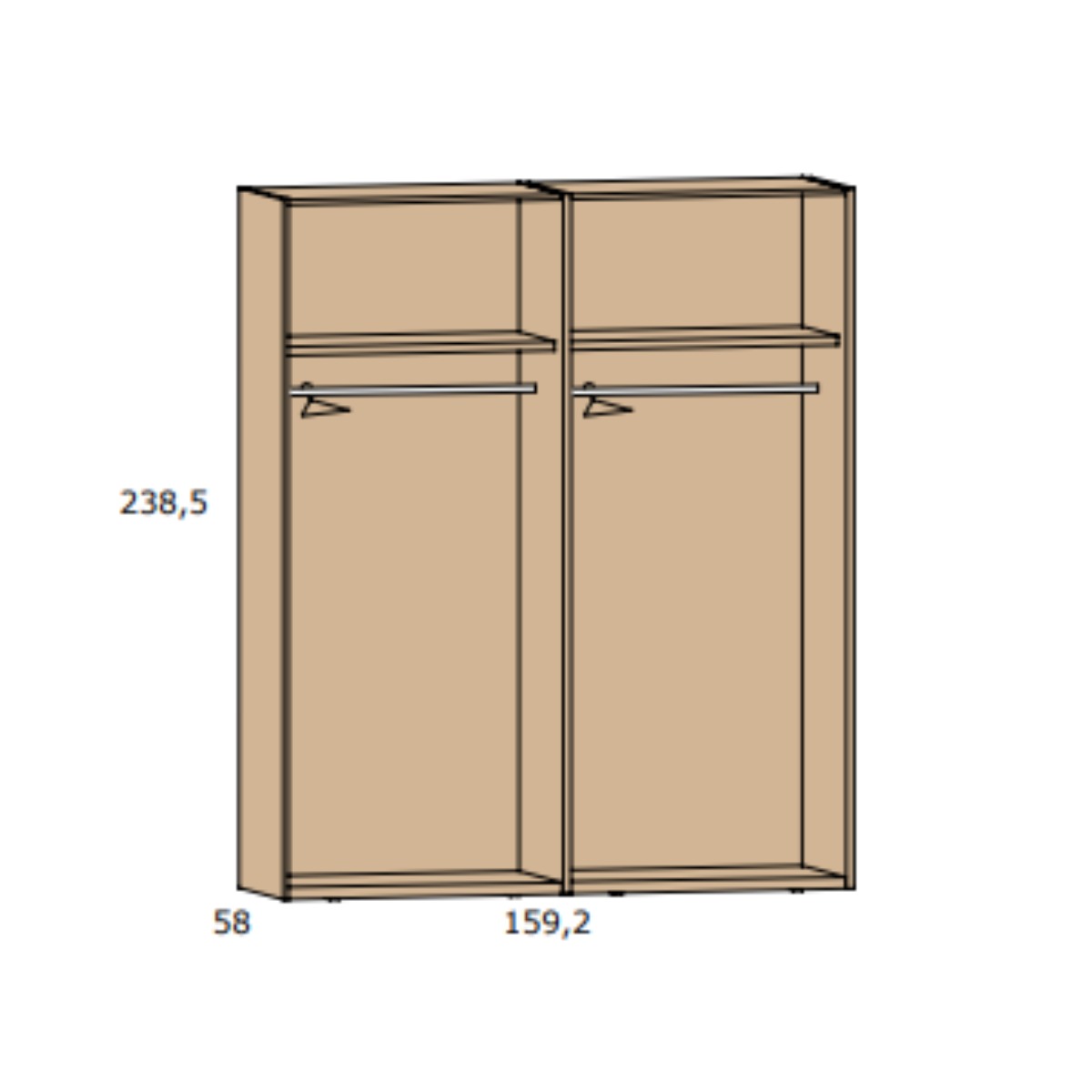 Armario de 3 puertas DUCAL 73