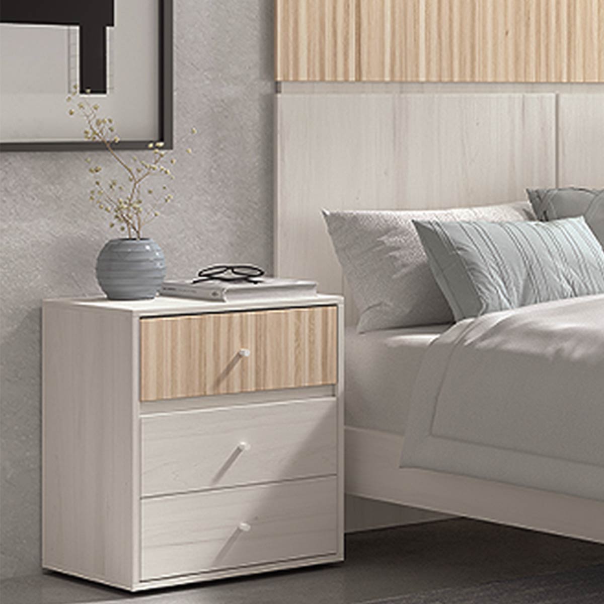 Cabecero y 2 mesitas MENDOL 24