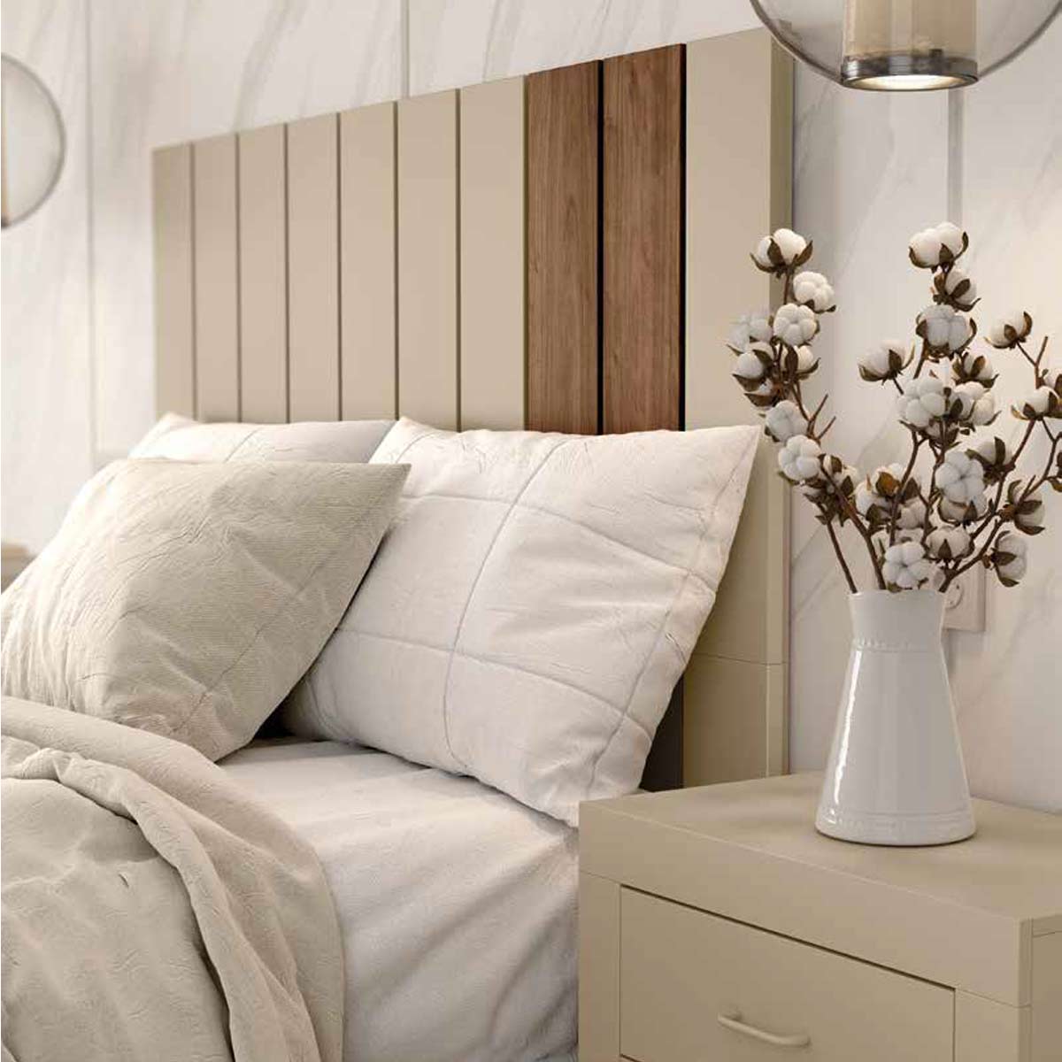 Cabecero y 2 mesitas BIK 01