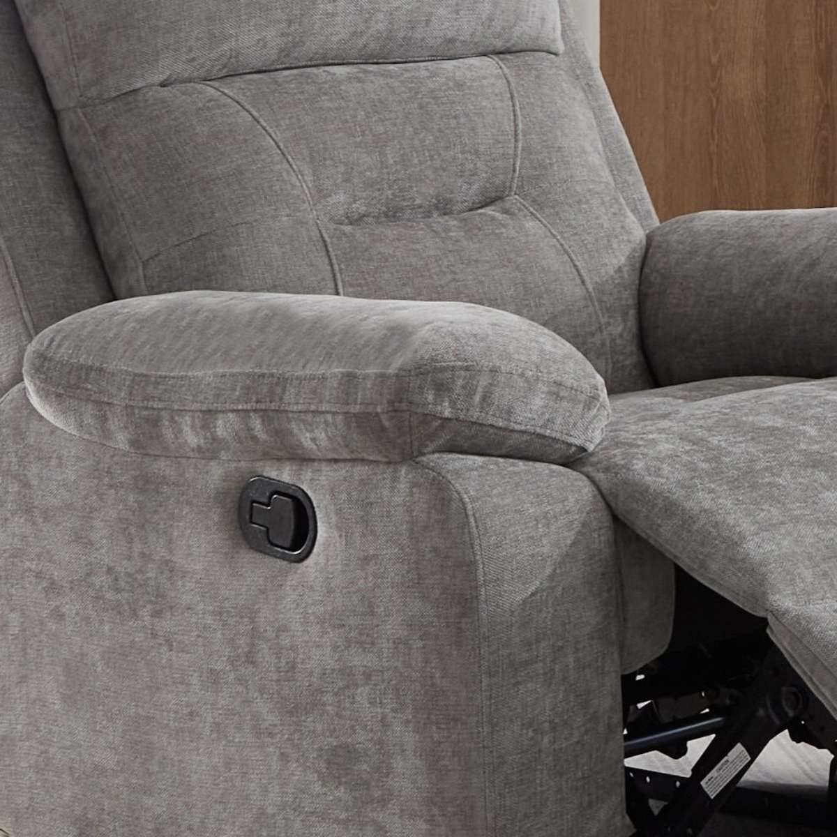 Sillón relax manual tela gris modelo ARESLY 