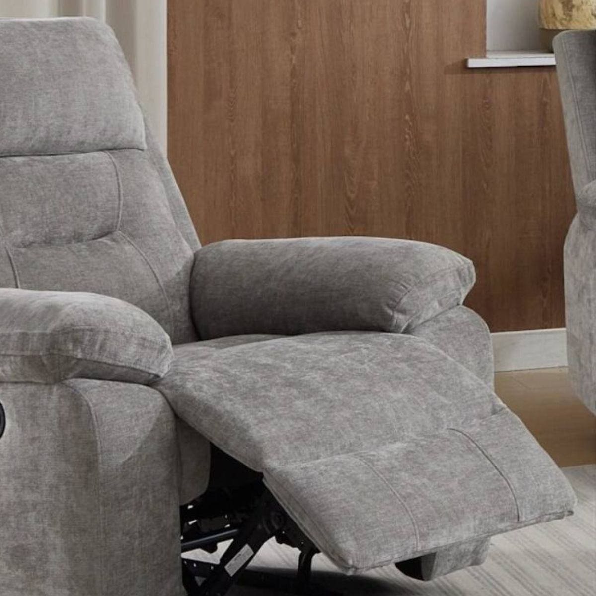 Sillón relax manual tela gris modelo ARESLY 