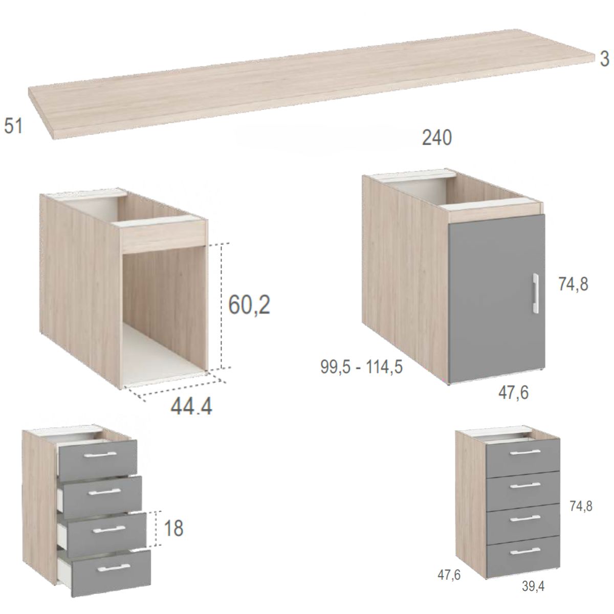 Habitacion juvenil completa JOVEN 1007