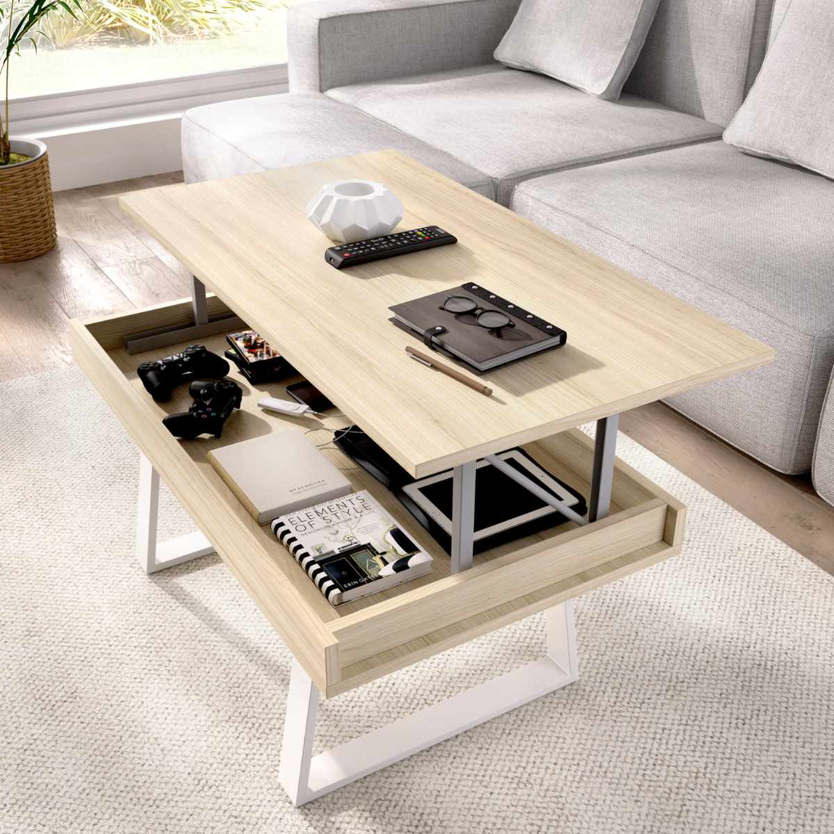 mesa de centro sobre elvable para trapecio LOGI