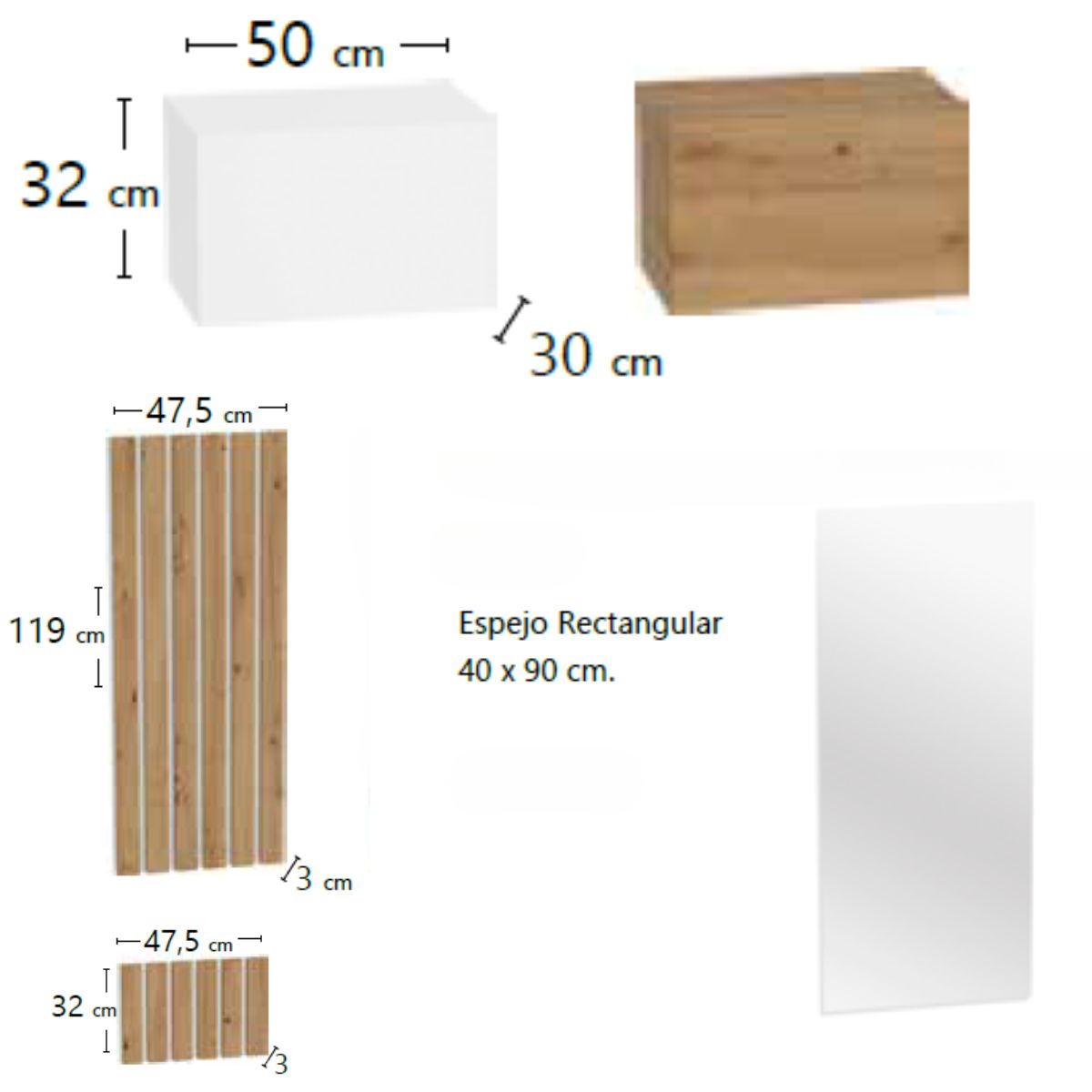 Recibidor de 100 cm 201
