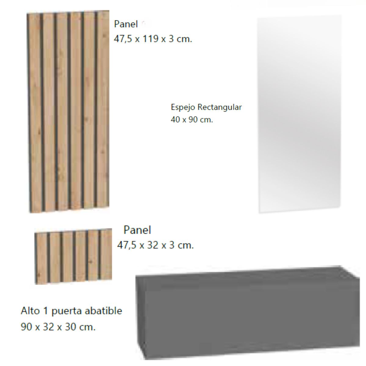 Recibidor de 90 cm 206