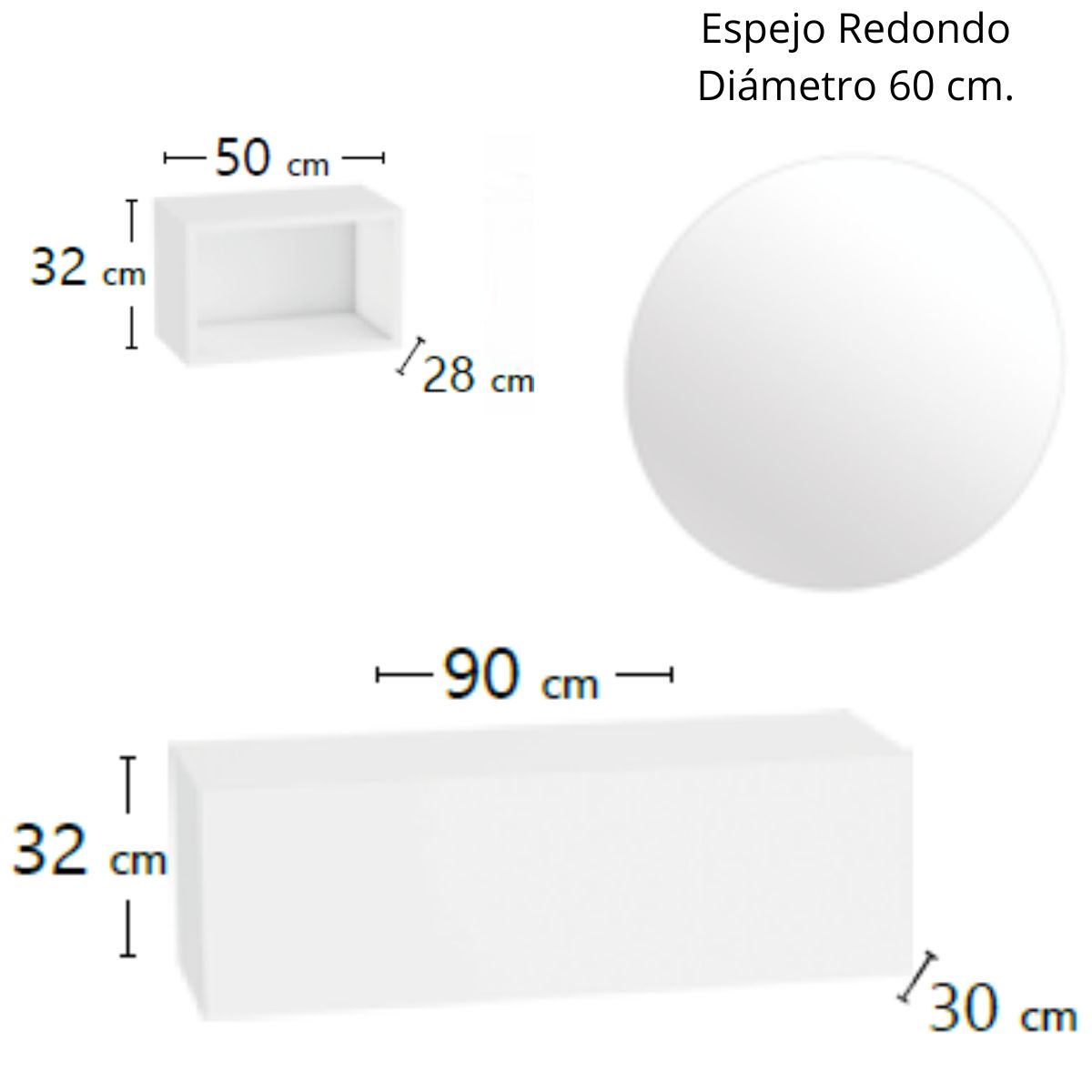 Recibidor de 90 cm 225