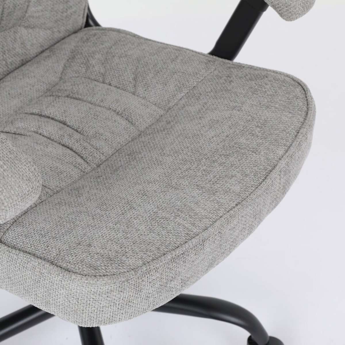 Silla de oficina tela gris clara-estructura negra modelo ODIN 