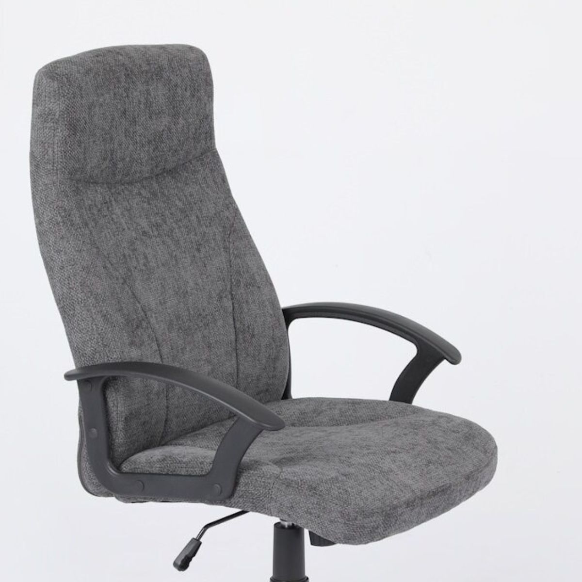 Silla oficina tela gris oscuro-estructura negra modelo TYR 
