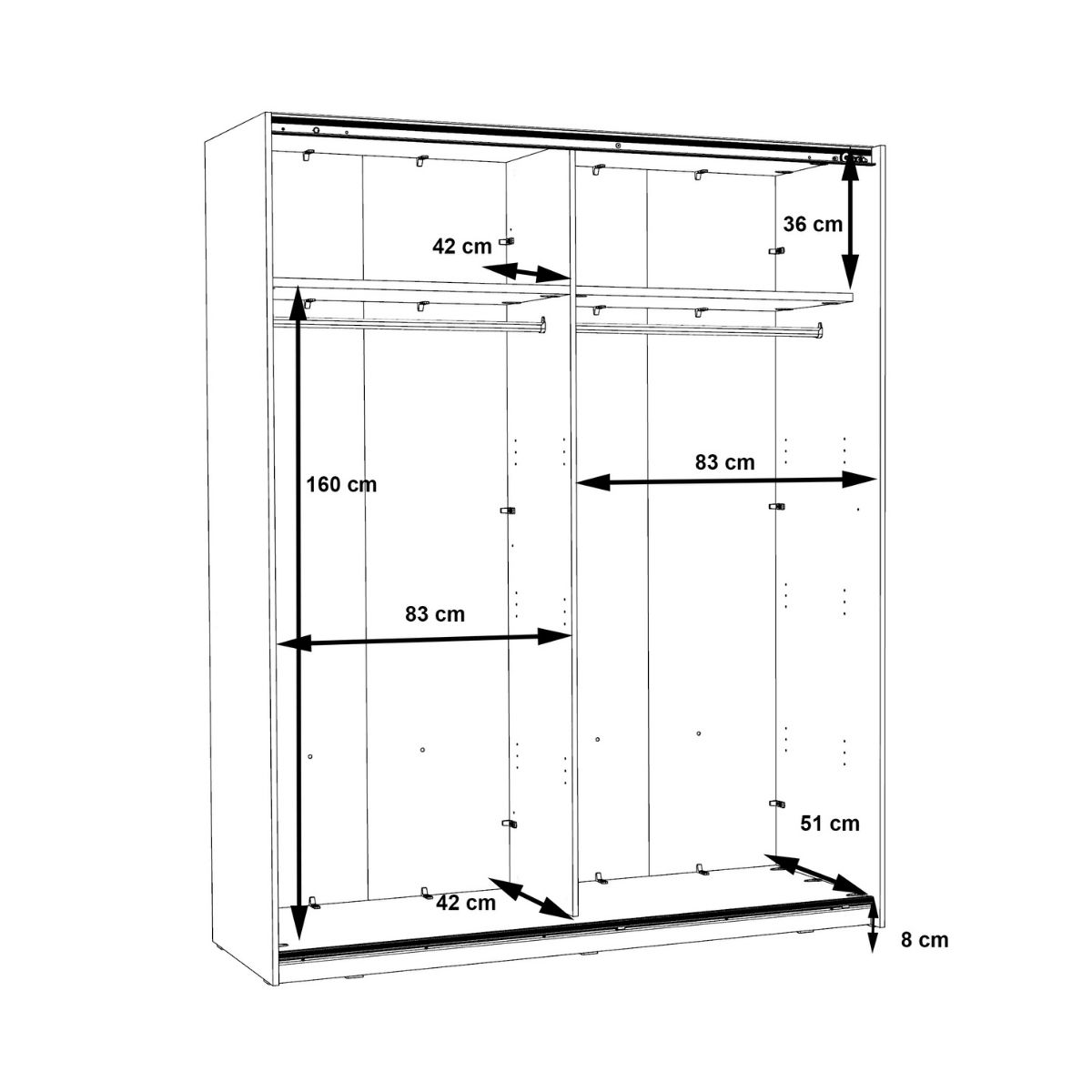 Armario de puertas correderas WINNER