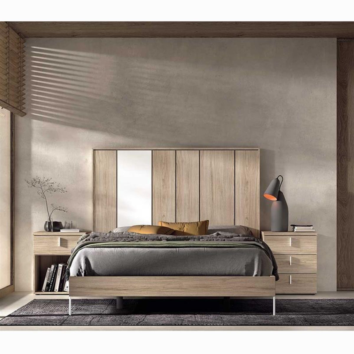 Cabecero y 2 mesitas MENDOL 17