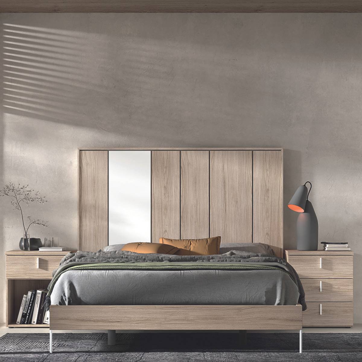 Cabecero y 2 mesitas MENDOL 17