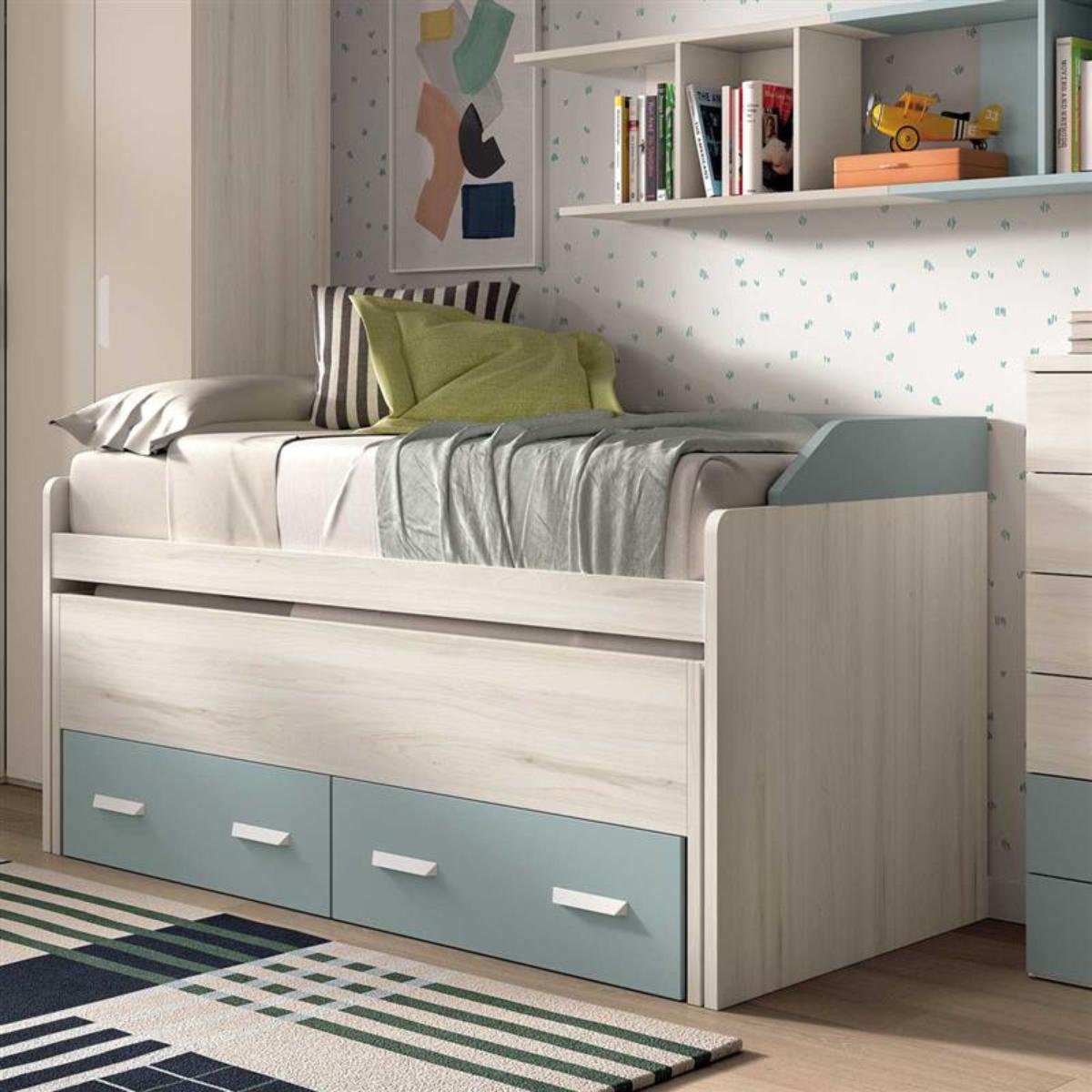 Cama compacta doble y 2 cajones VITA 16