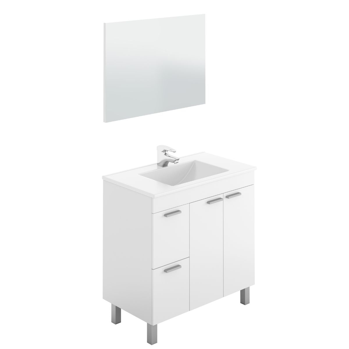 mueble lavabo 2 puertas + 2 cajones + espejo lavabo no incluido ACTIVA