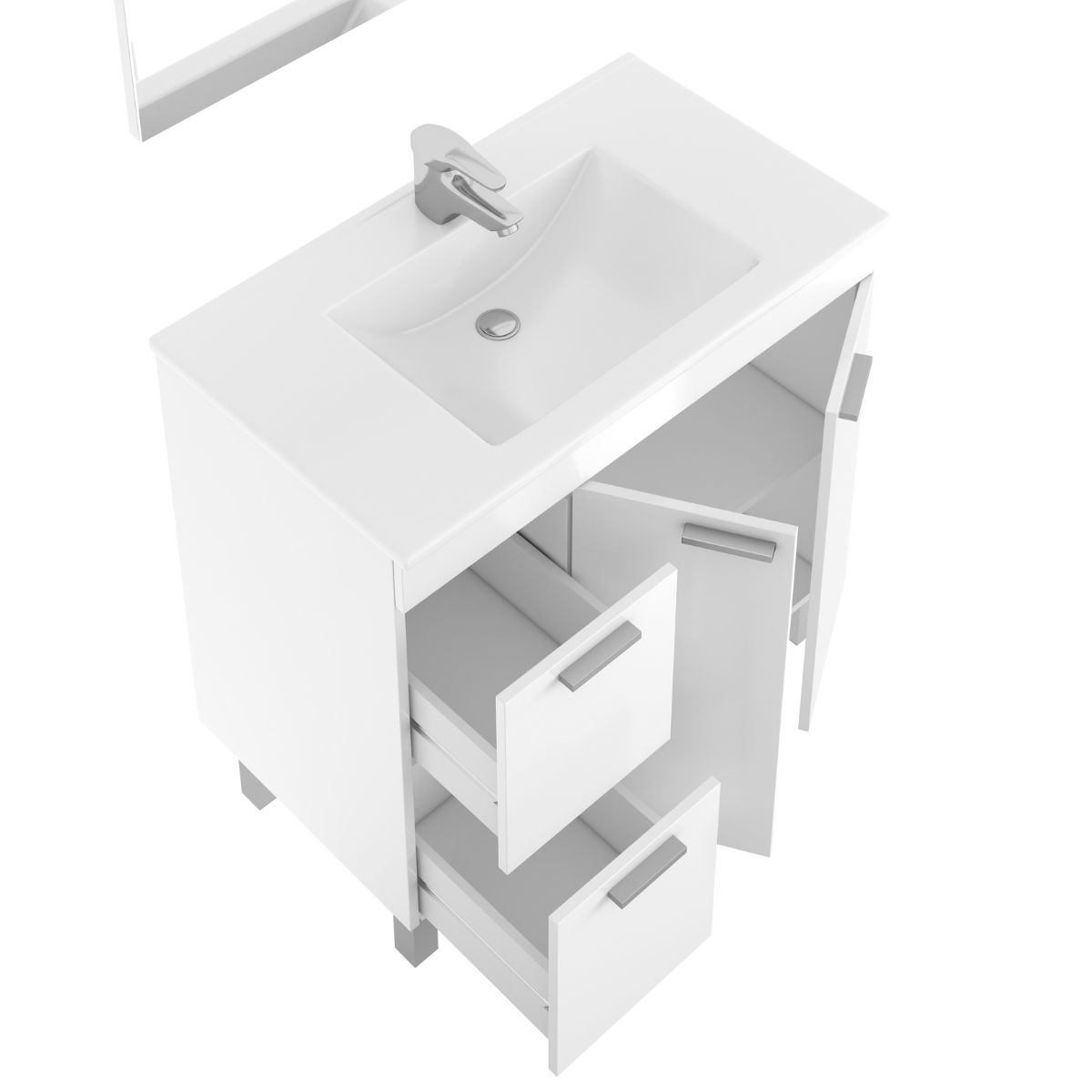 mueble lavabo 2 puertas + 2 cajones + espejo lavabo no incluido ACTIVA