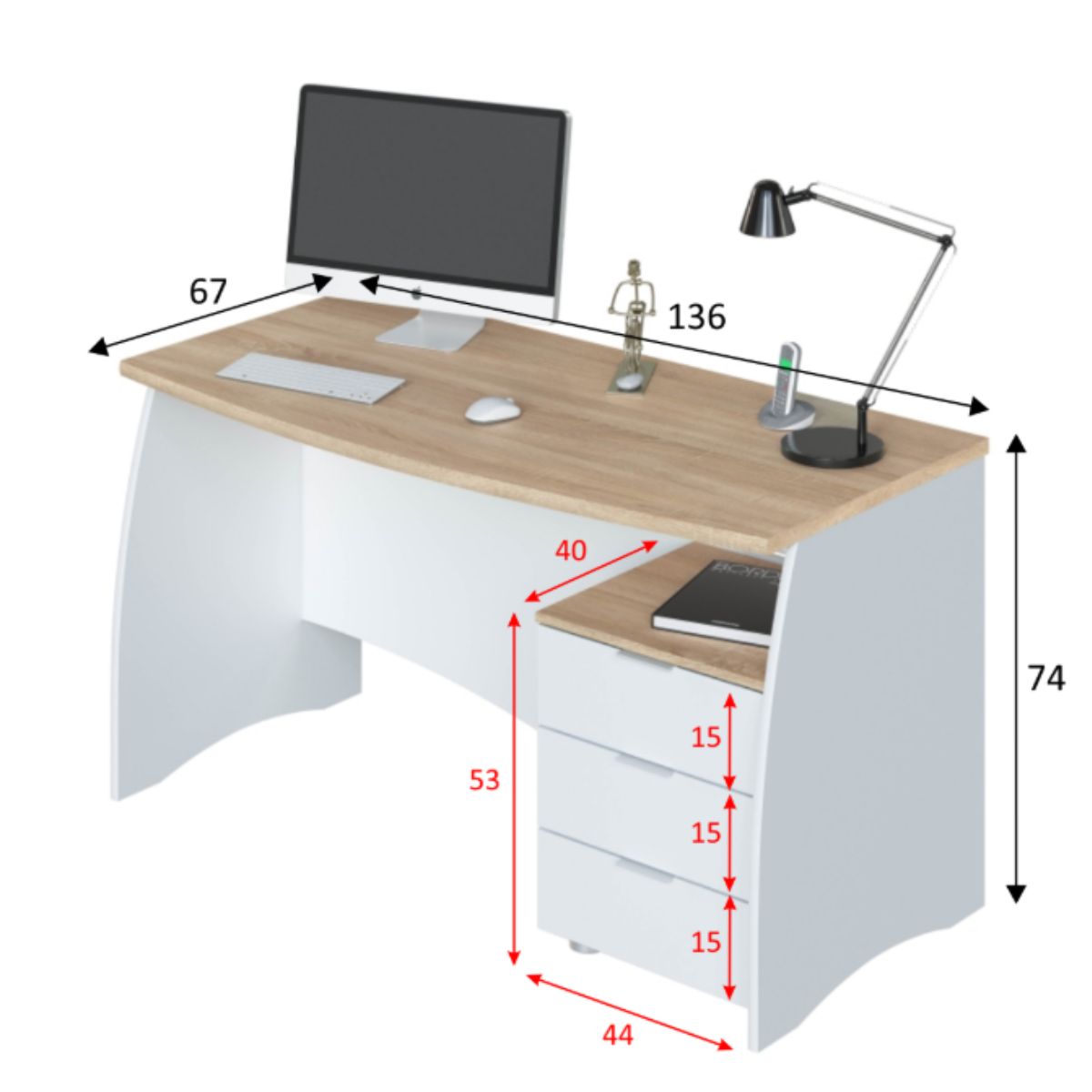 Mesa despacho con buc ARAGON