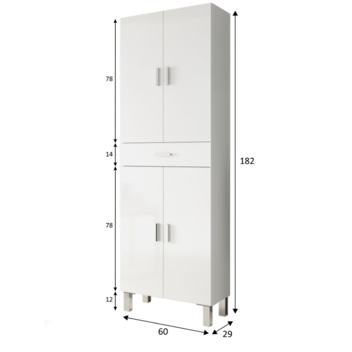 Columna baño 4 puertas + 1 cajón YUNMA