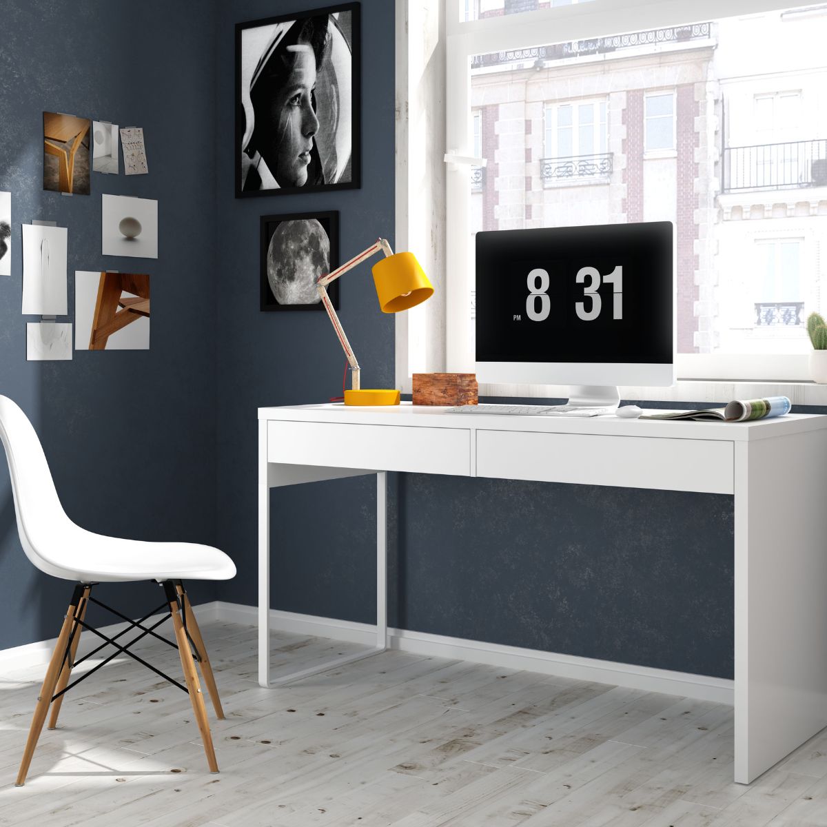 Mesa escritorio (reversible) BLANCA