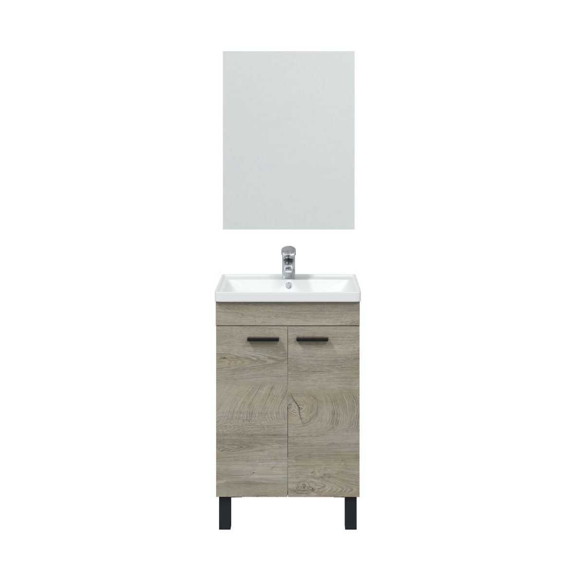  Mueble 50 cm 2 puertas + espejo -(lavabo  no incluido) modelo EDDEN