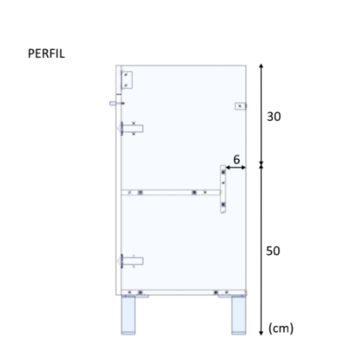  Mueble 50 cm 2 puertas + espejo -(lavabo  no incluido) modelo EDDEN
