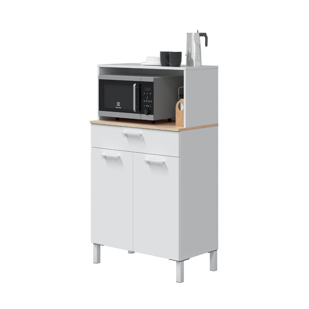 Mueble auxiliar cocina 2 puertas +1 cajón FLASH