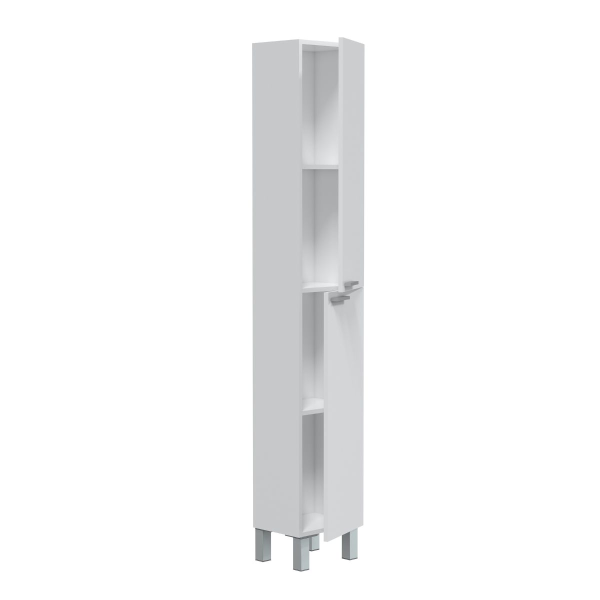 Columna baño 2 puertas 4 estantes KONCRET
