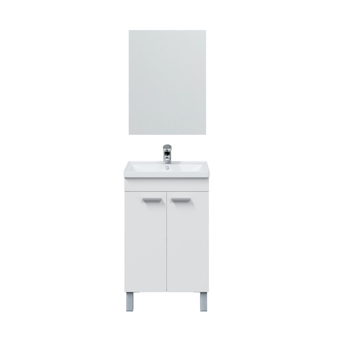 Mueble lavabo pequeño 2 puertas + espejo ( lavabo no incluído ) KONCRET