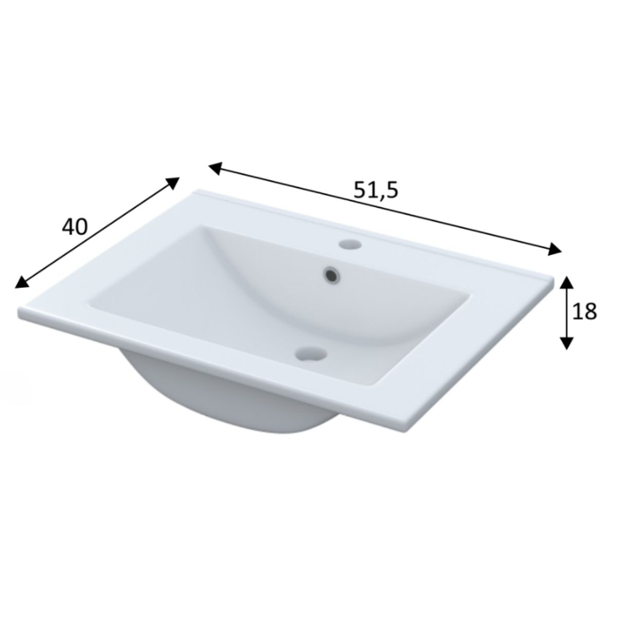 lavabo 50 x 40 cm ceramica