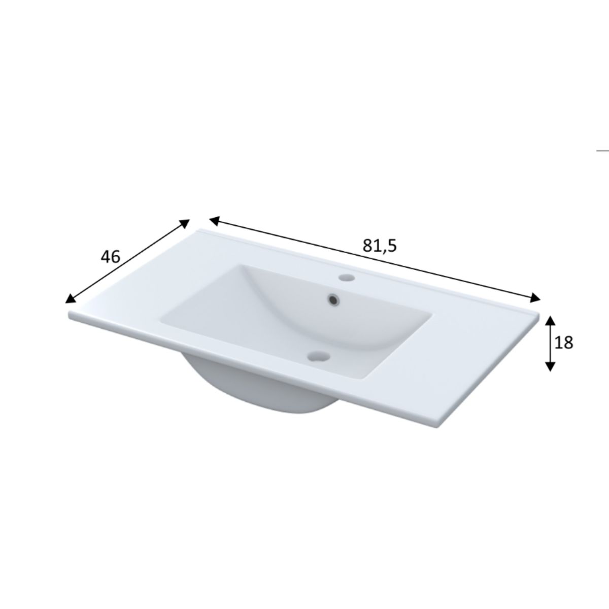 Lavabo 80 x 45 Cerámica