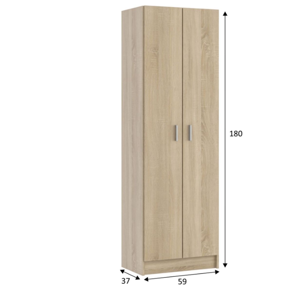 Armario 2 puertas con estantes BLUSS