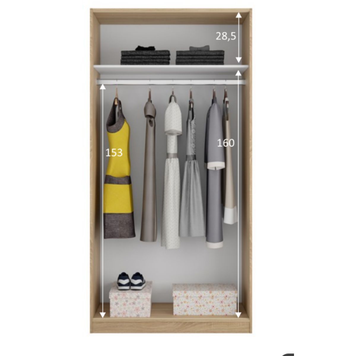 Armario de 2 puertas correderas ARENA