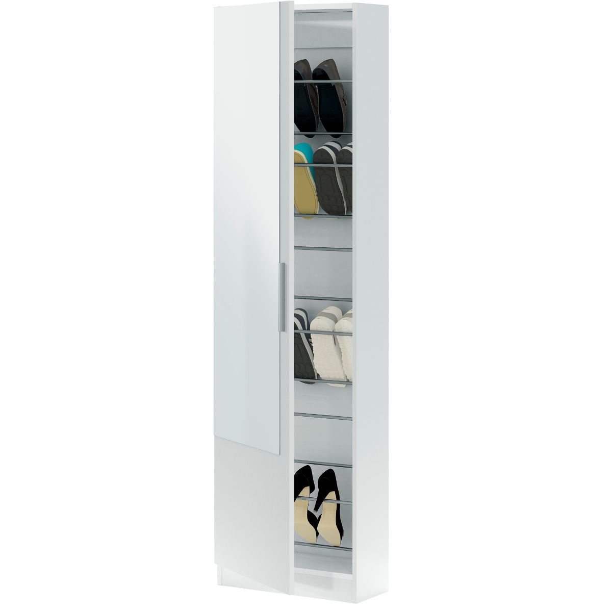 Zapatero 1 puerta + espejo (6 alturas-12 varillas) GOTUS