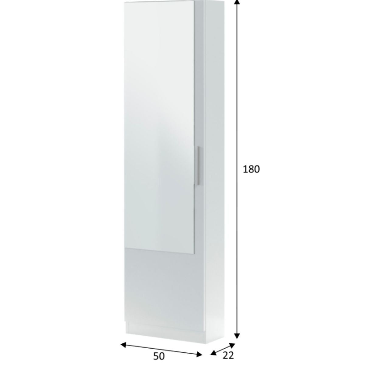 Zapatero 1 puerta + espejo (6 alturas-12 varillas) GOTUS