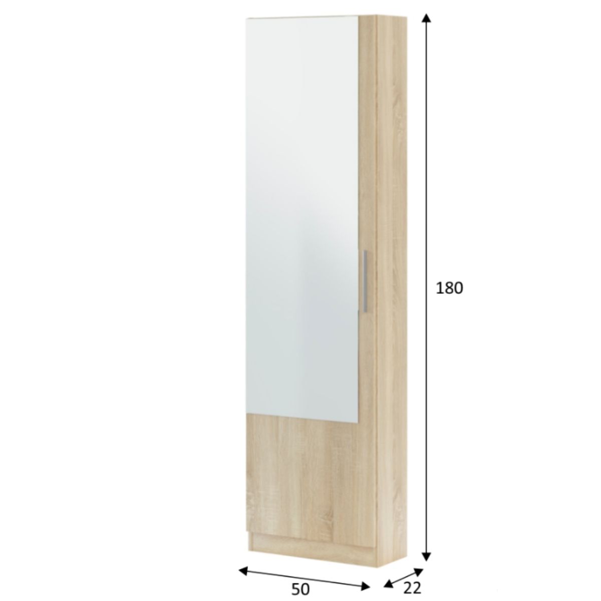 Zapatero 1 puerta + espejo (6 alturas-12 varillas) GOTUS