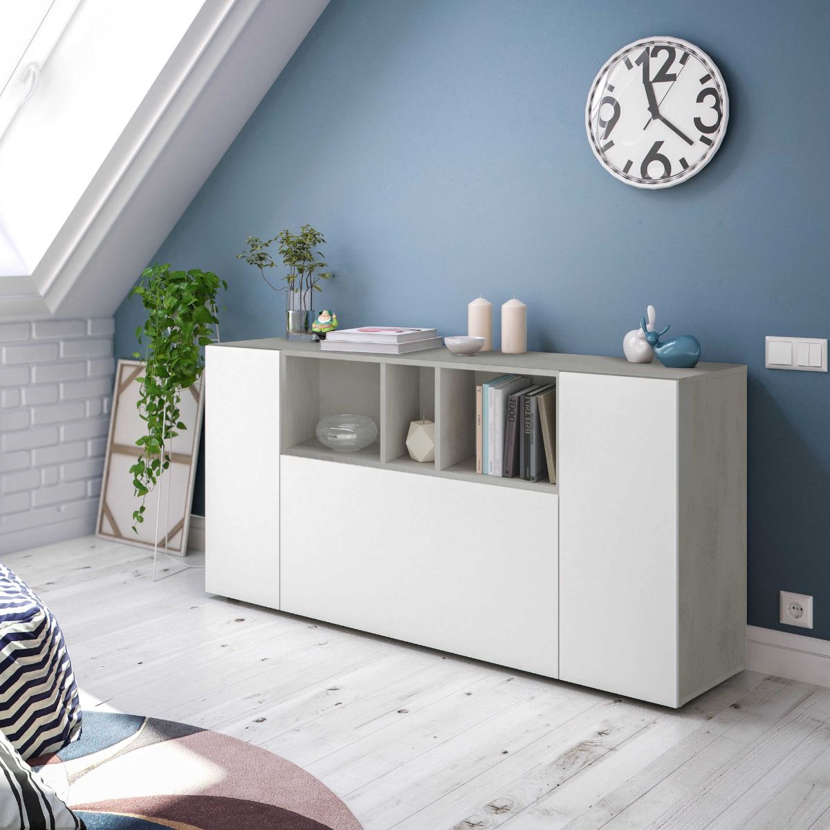 Aparador 3 puertas + hueco celdas MIKA