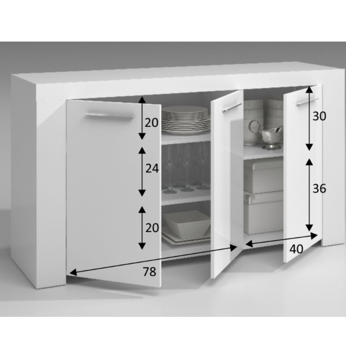 Buffet 3 puertas NODA